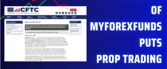 The Downfall of MyForexFunds Puts Prop Trading Under Threat